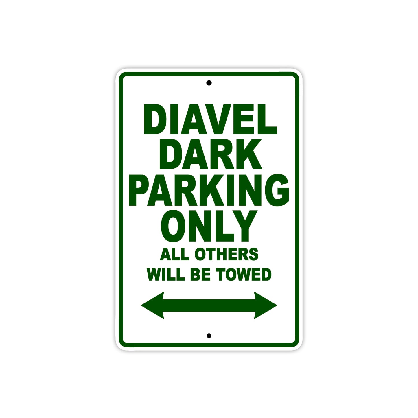Ducati Diavel Dark Parking Only All Others Will Be Towed Aluminum Decor Garage Sign