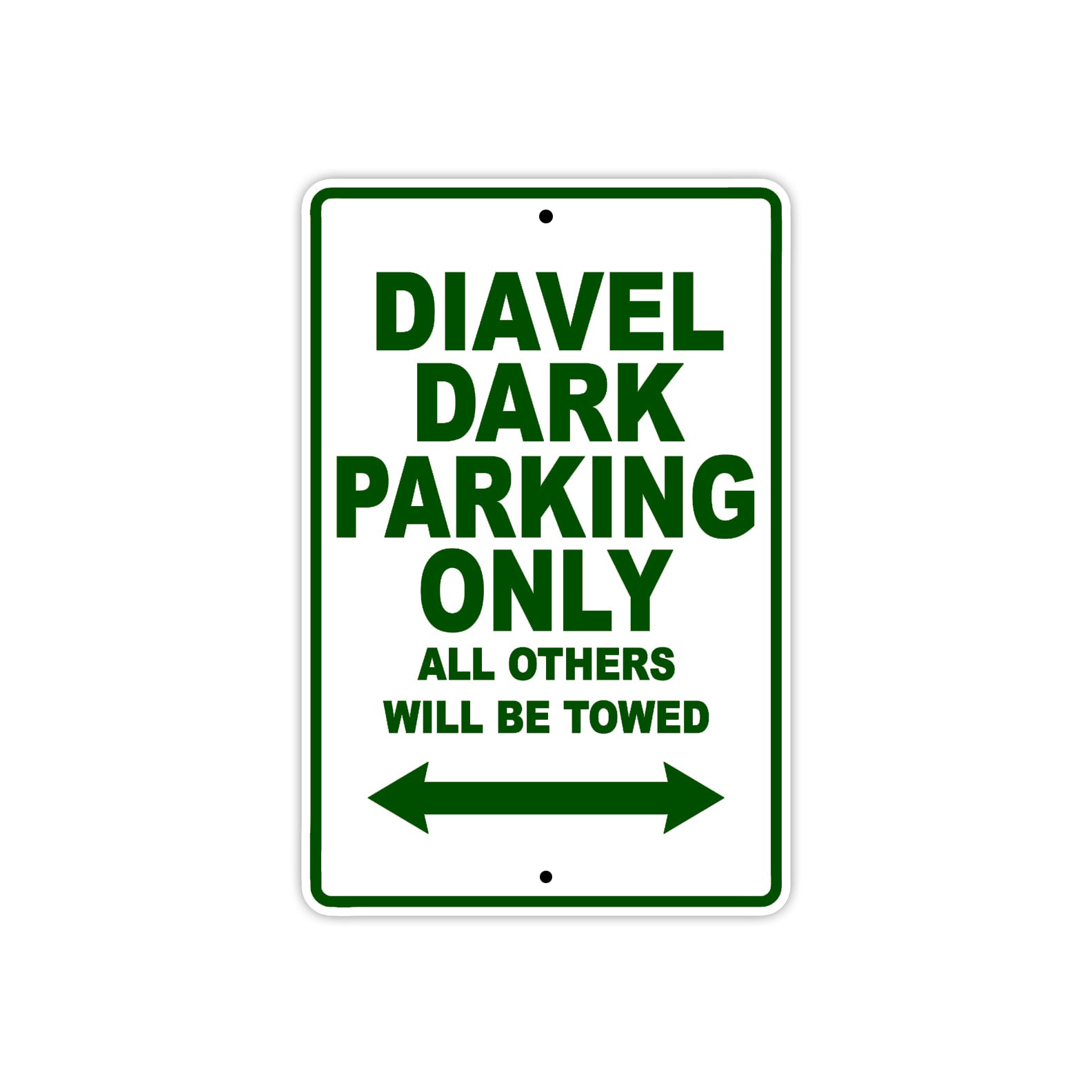 Ducati Diavel Dark Parking Only All Others Will Be Towed Aluminum Decor Garage Sign