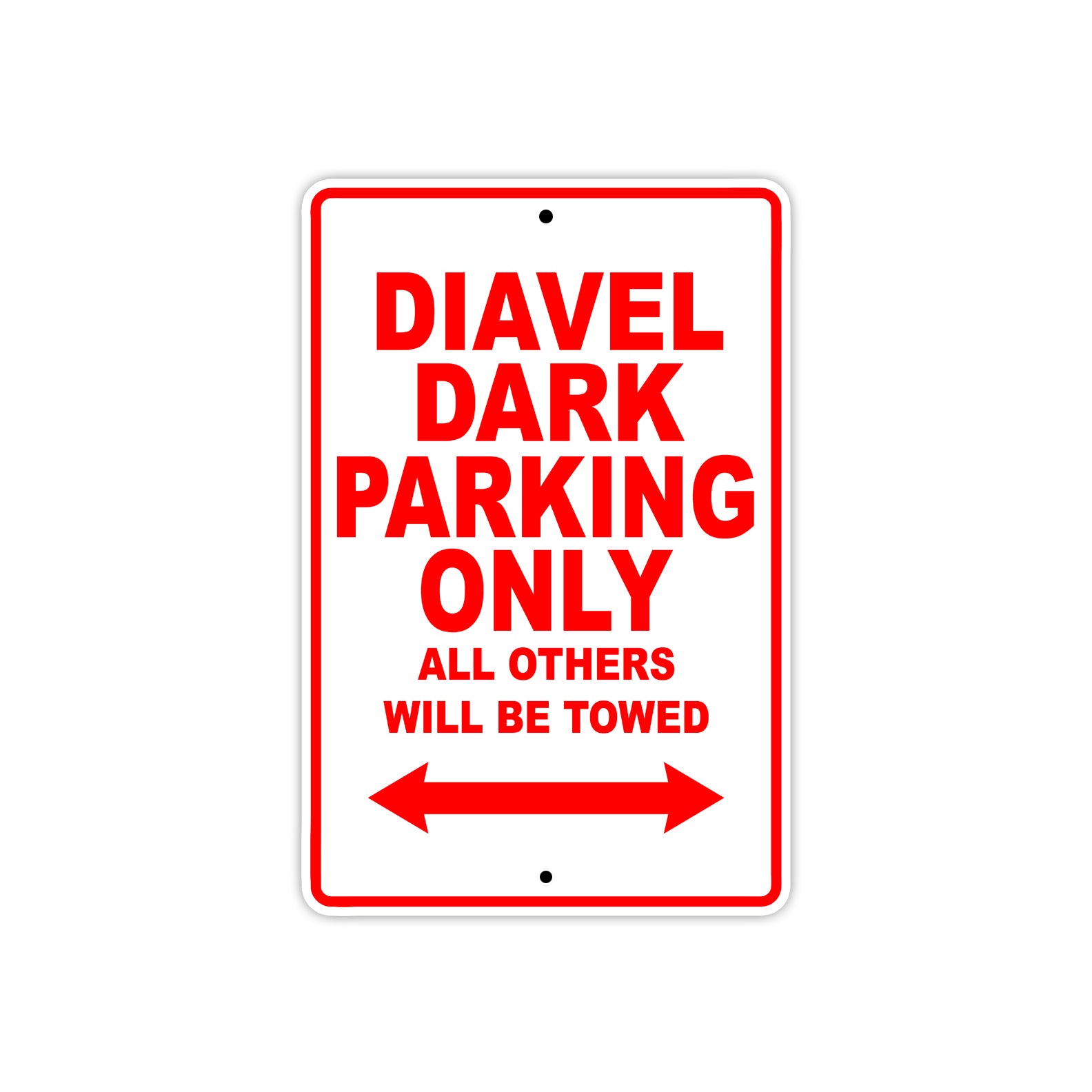 Ducati Diavel Dark Parking Only All Others Will Be Towed Aluminum Decor Garage Sign