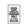 Ducati Diavel Dark Stealth Parking Only All Others Will Be Towed Aluminum Decor Garage Sign