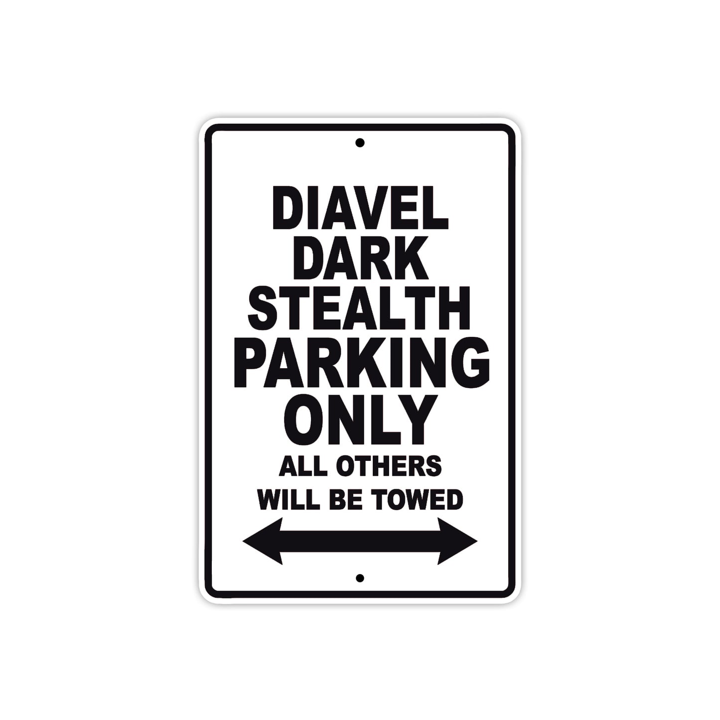 Ducati Diavel Dark Stealth Parking Only All Others Will Be Towed Aluminum Decor Garage Sign