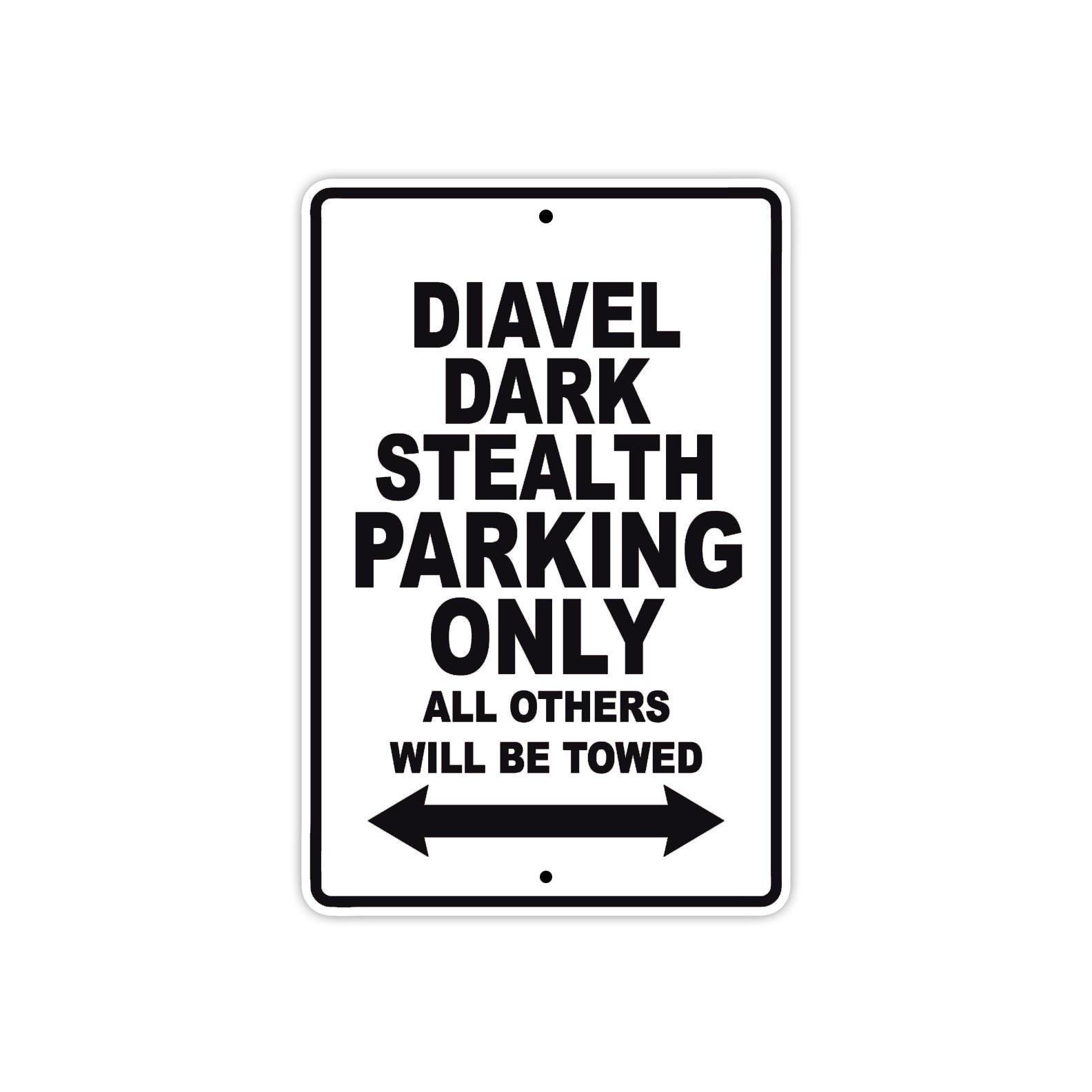 Ducati Diavel Dark Stealth Parking Only All Others Will Be Towed Aluminum Decor Garage Sign