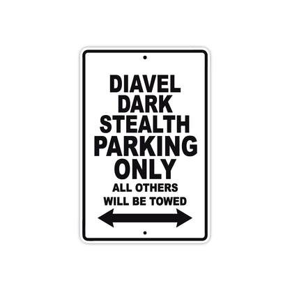 Ducati Diavel Dark Stealth Parking Only All Others Will Be Towed Aluminum Decor Garage Sign