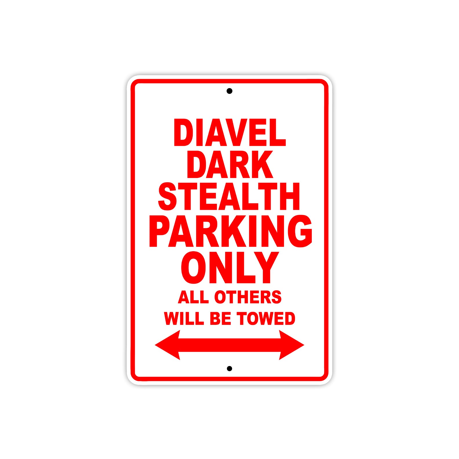 Ducati Diavel Dark Stealth Parking Only All Others Will Be Towed Aluminum Decor Garage Sign