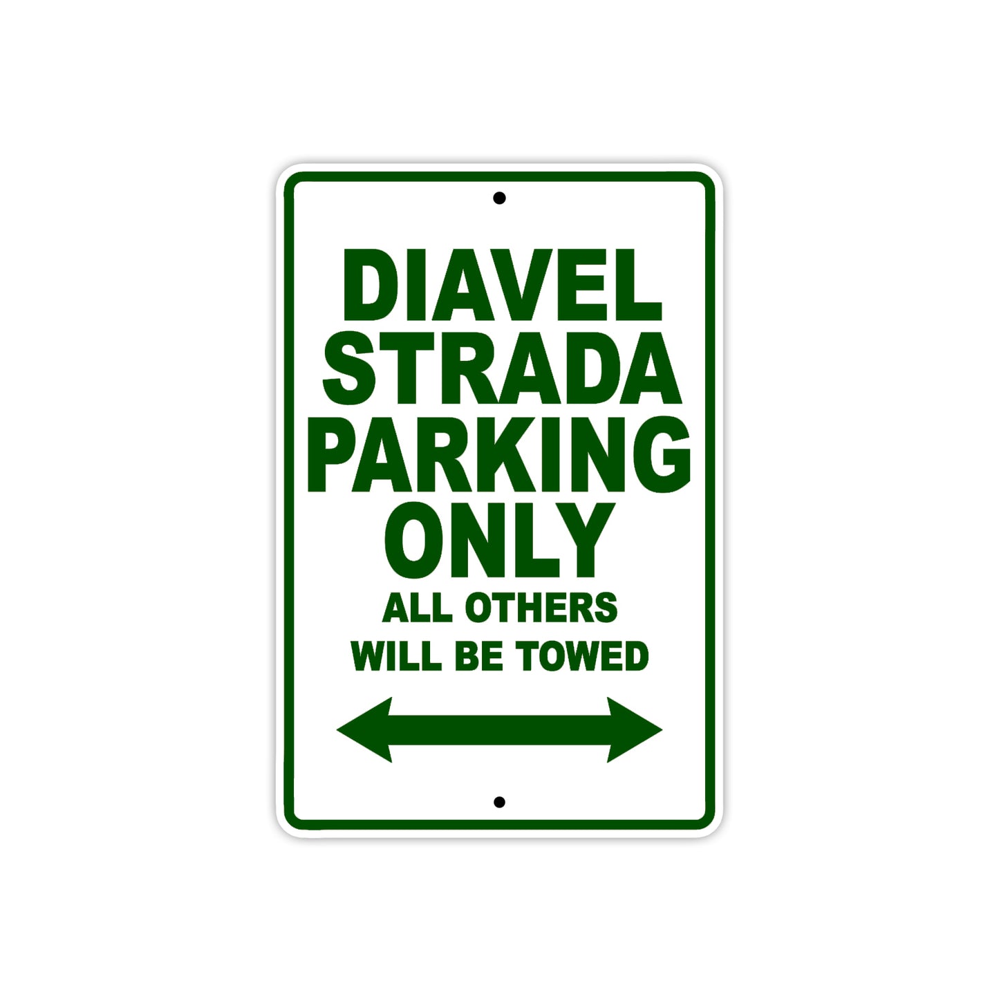 Ducati Diavel Strada Parking Only All Others Will Be Towed Aluminum Decor Garage Sign