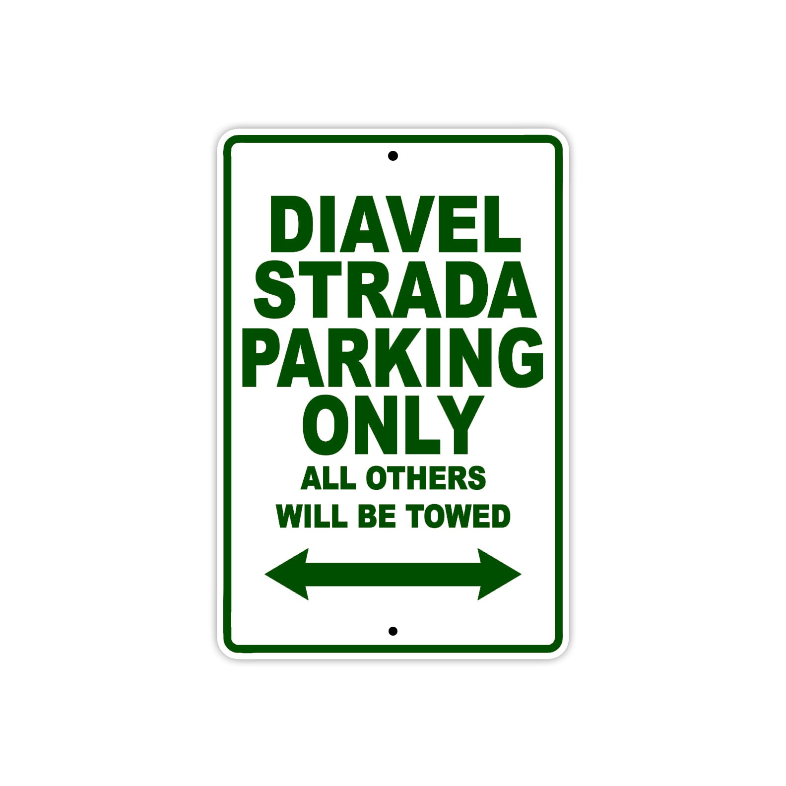 Ducati Diavel Strada Parking Only All Others Will Be Towed Aluminum Decor Garage Sign
