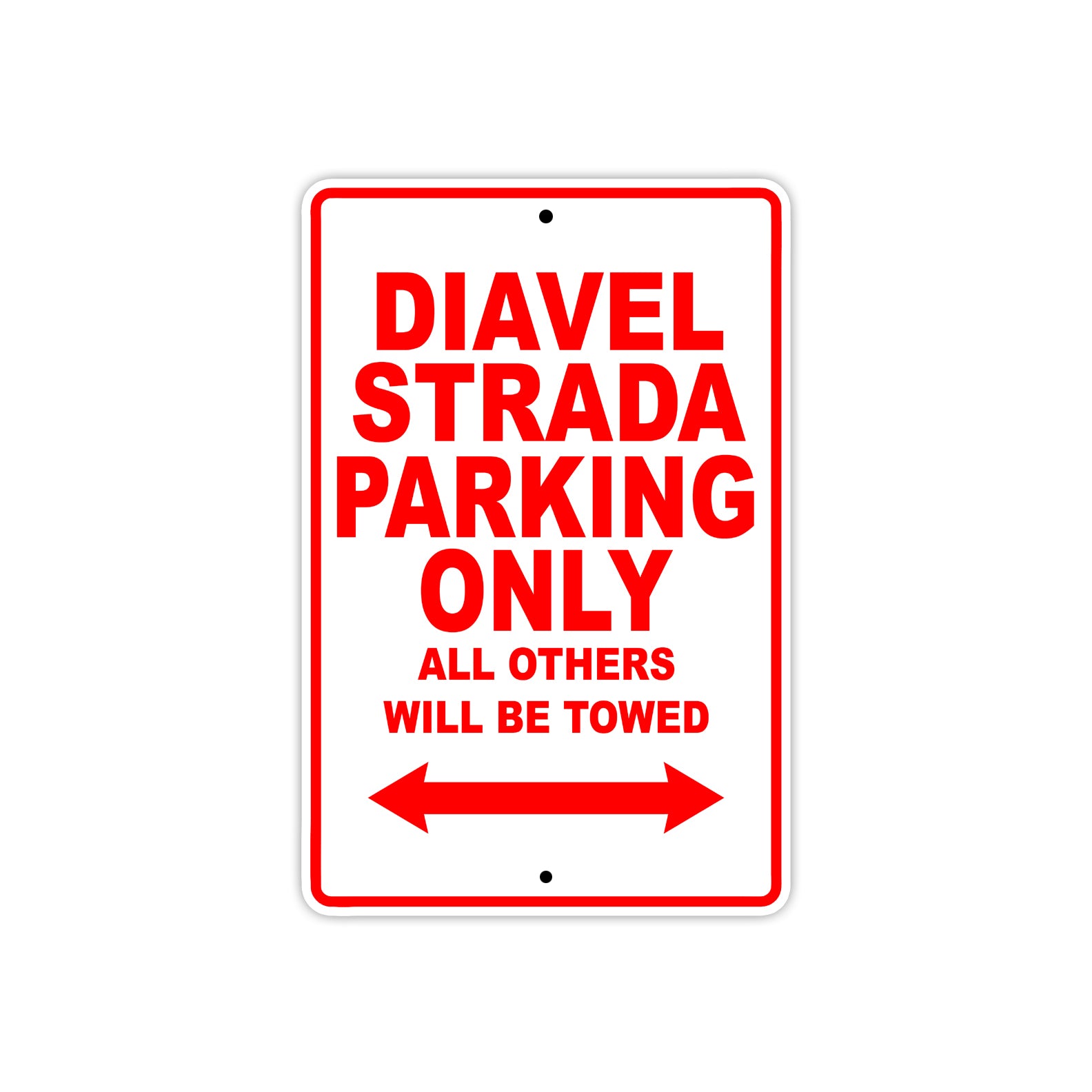 Ducati Diavel Strada Parking Only All Others Will Be Towed Aluminum Decor Garage Sign