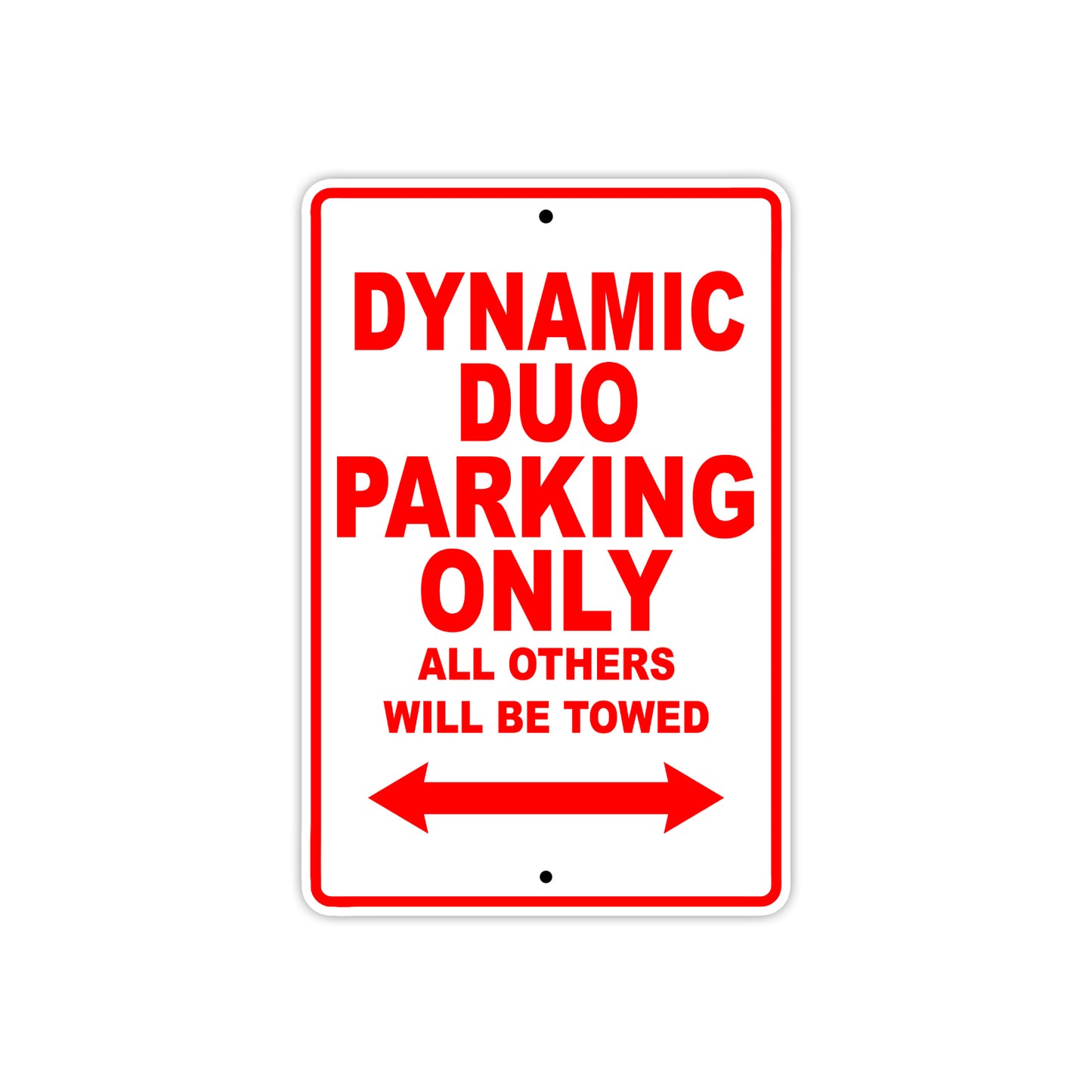 Ducati Dynamic Duo Parking Only All Others Will Be Towed Aluminum Decor Garage Sign