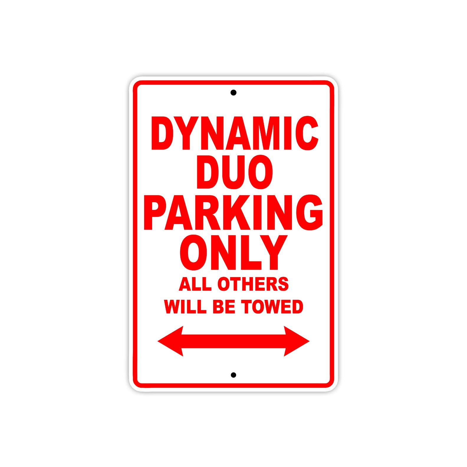 Ducati Dynamic Duo Parking Only All Others Will Be Towed Aluminum Decor Garage Sign