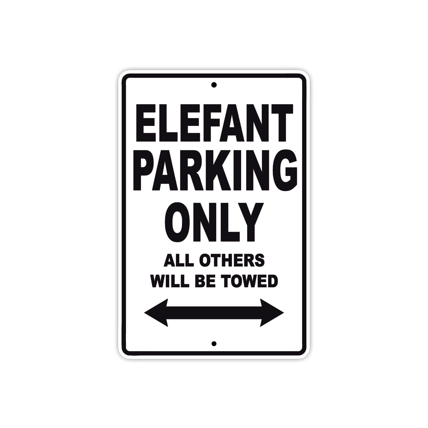 Ducati Elefant Parking Only All Others Will Be Towed Aluminum Decor Garage Sign