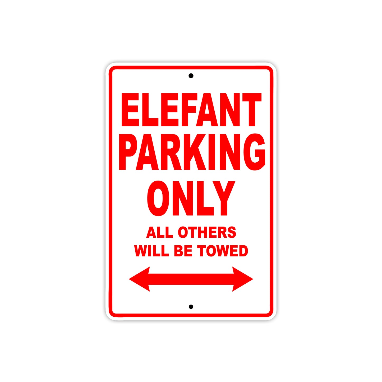 Ducati Elefant Parking Only All Others Will Be Towed Aluminum Decor Garage Sign