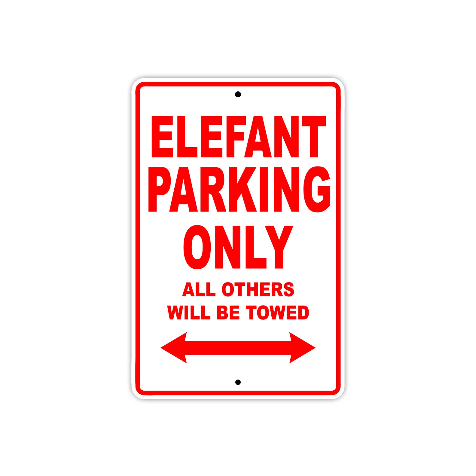 Ducati Elefant Parking Only All Others Will Be Towed Aluminum Decor Garage Sign