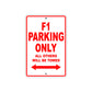 Ducati F1 Parking Only All Others Will Be Towed Aluminum Decor Garage Sign