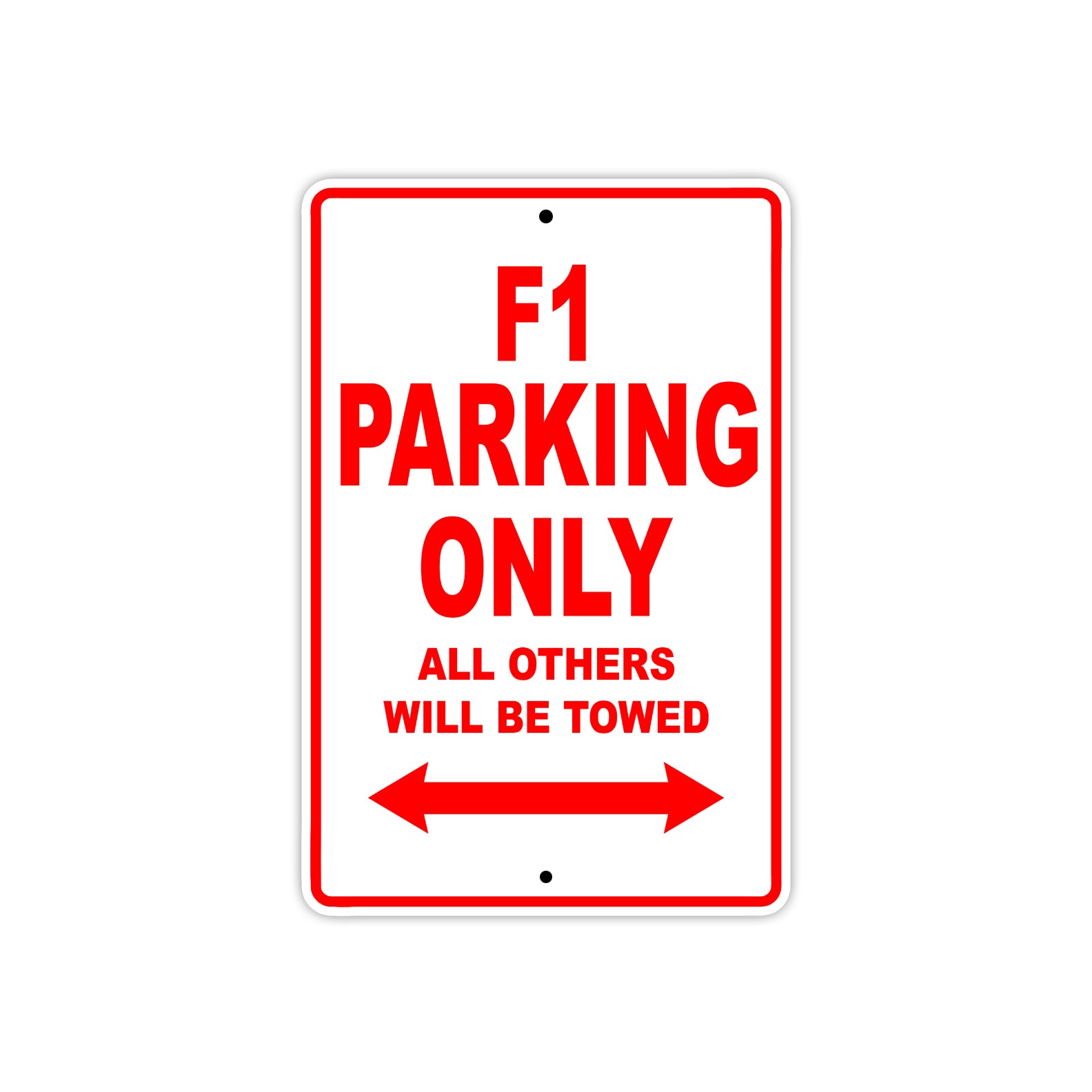 Ducati F1 Parking Only All Others Will Be Towed Aluminum Decor Garage Sign