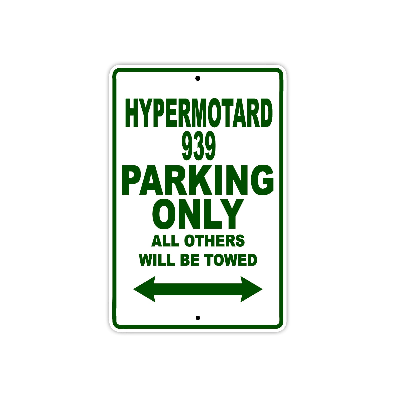 Ducati Hypermotard 939 Parking Only All Others Will Be Towed Aluminum Decor Garage Sign