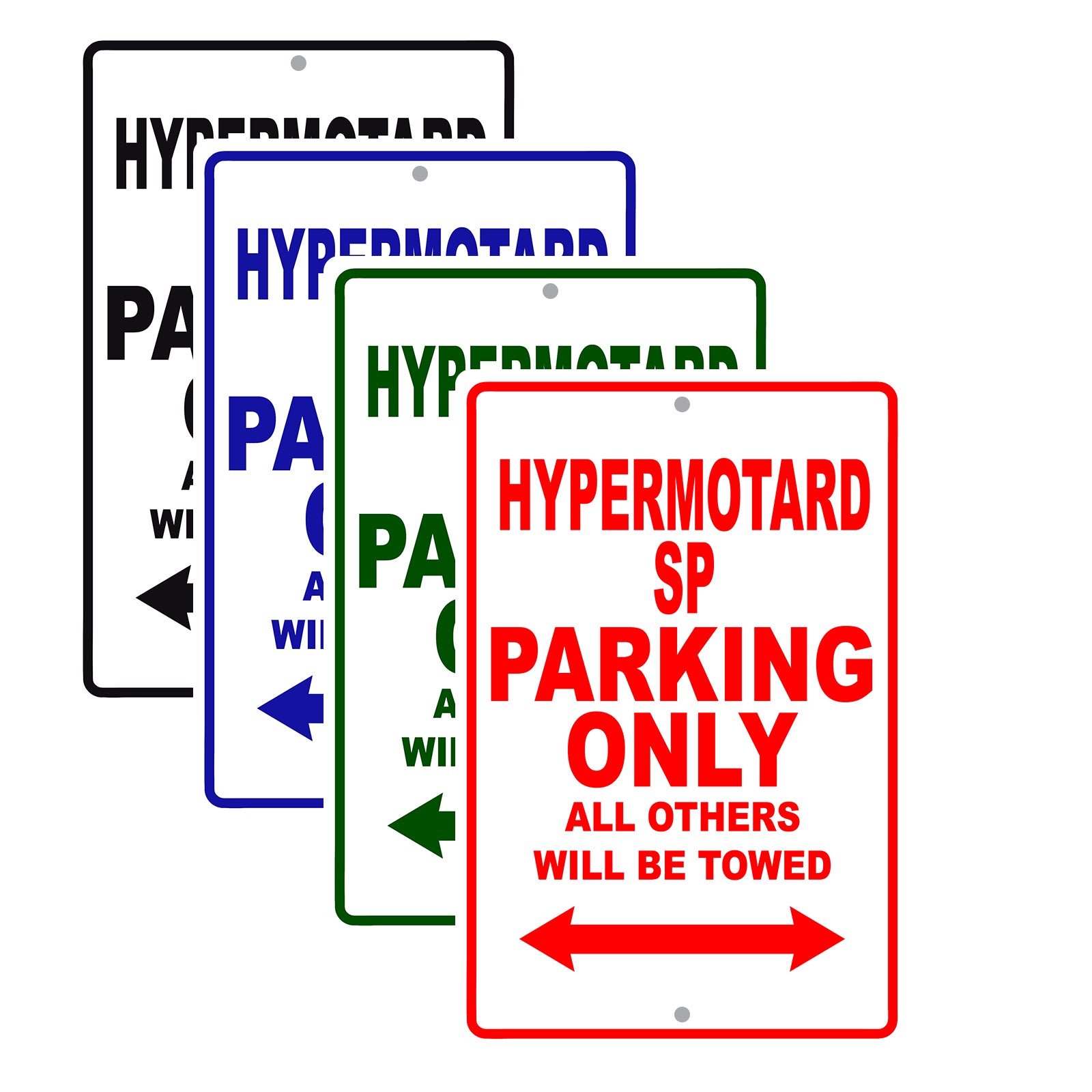 Ducati Hypermotard SP Parking Only All Others Will Be Towed Aluminum Decor Garage Sign