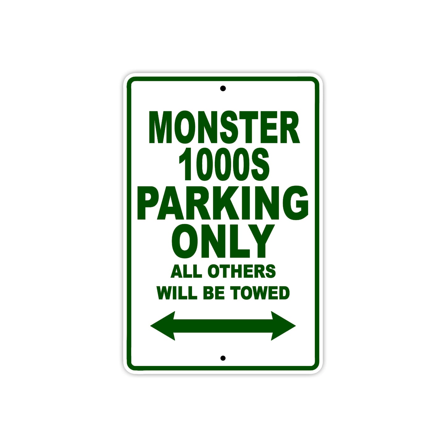 Ducati Monster 1000S Parking Only All Others Will Be Towed Aluminum Decor Garage Sign