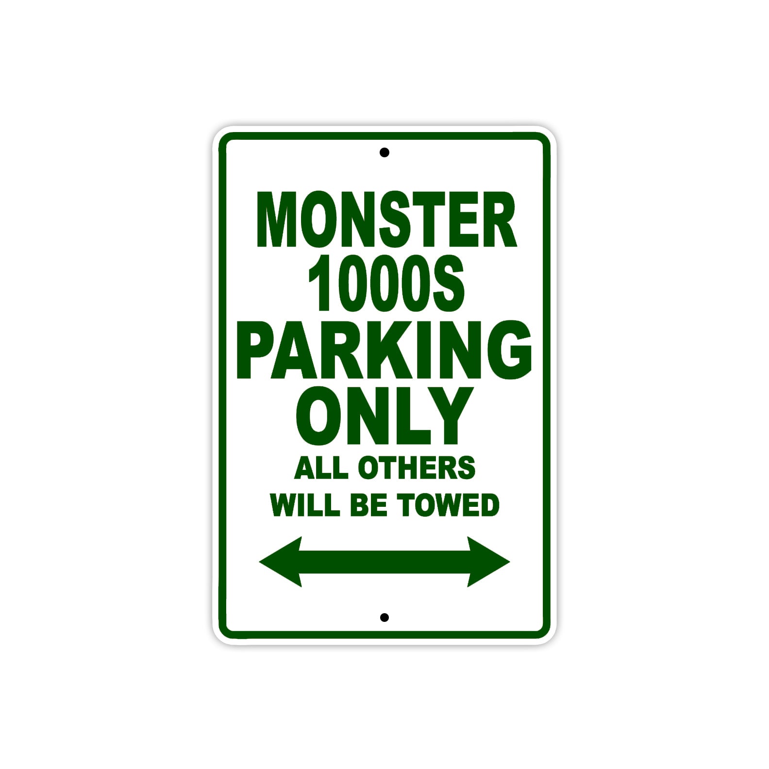 Ducati Monster 1000S Parking Only All Others Will Be Towed Aluminum Decor Garage Sign