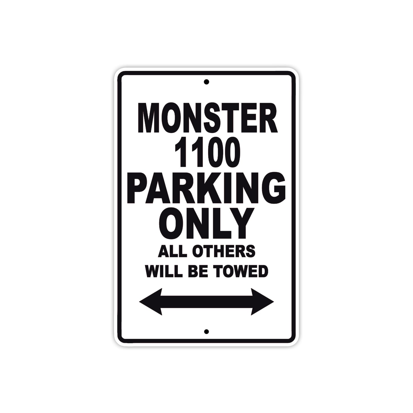 Ducati Monster 1100 Parking Only All Others Will Be Towed Aluminum Decor Garage Sign