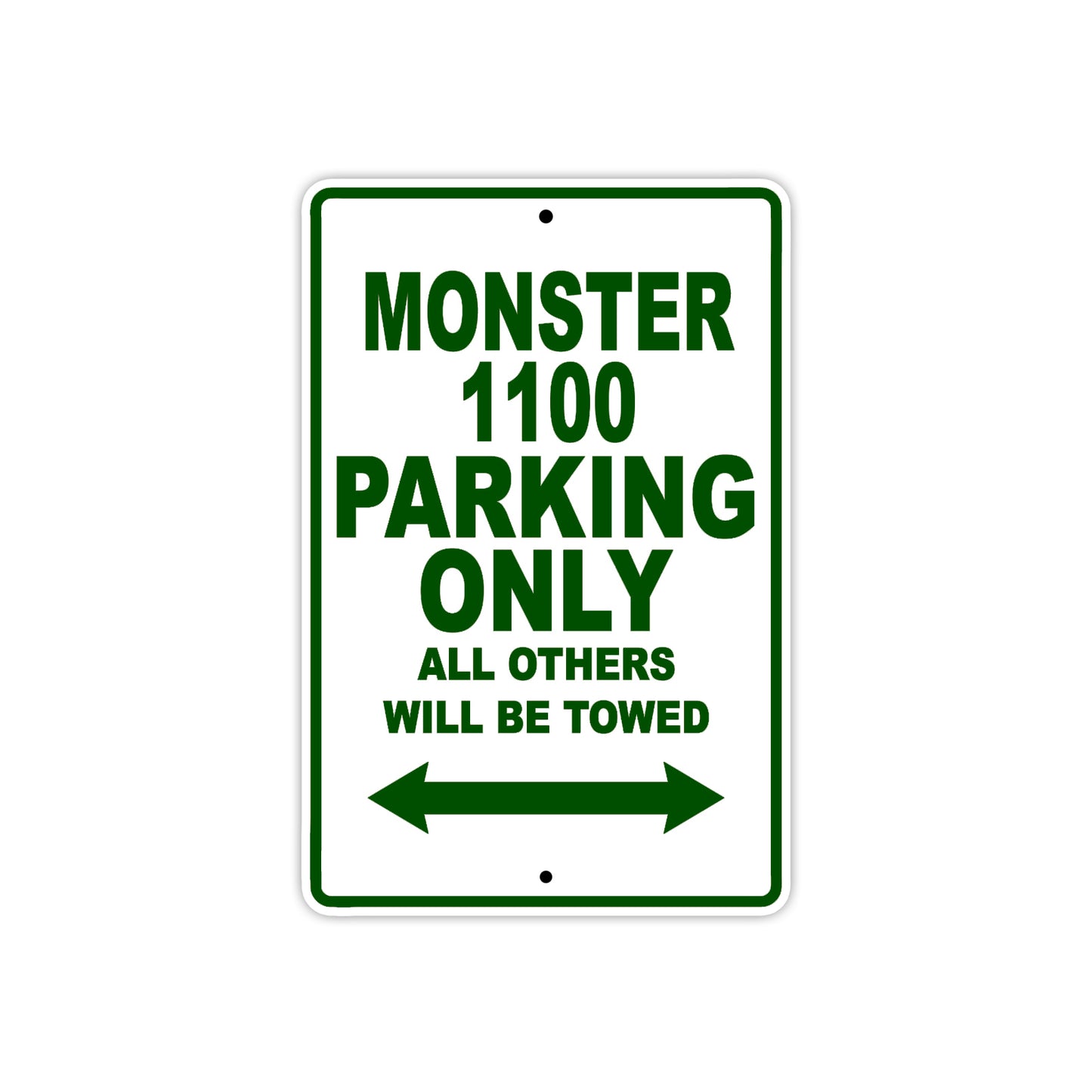 Ducati Monster 1100 Parking Only All Others Will Be Towed Aluminum Decor Garage Sign