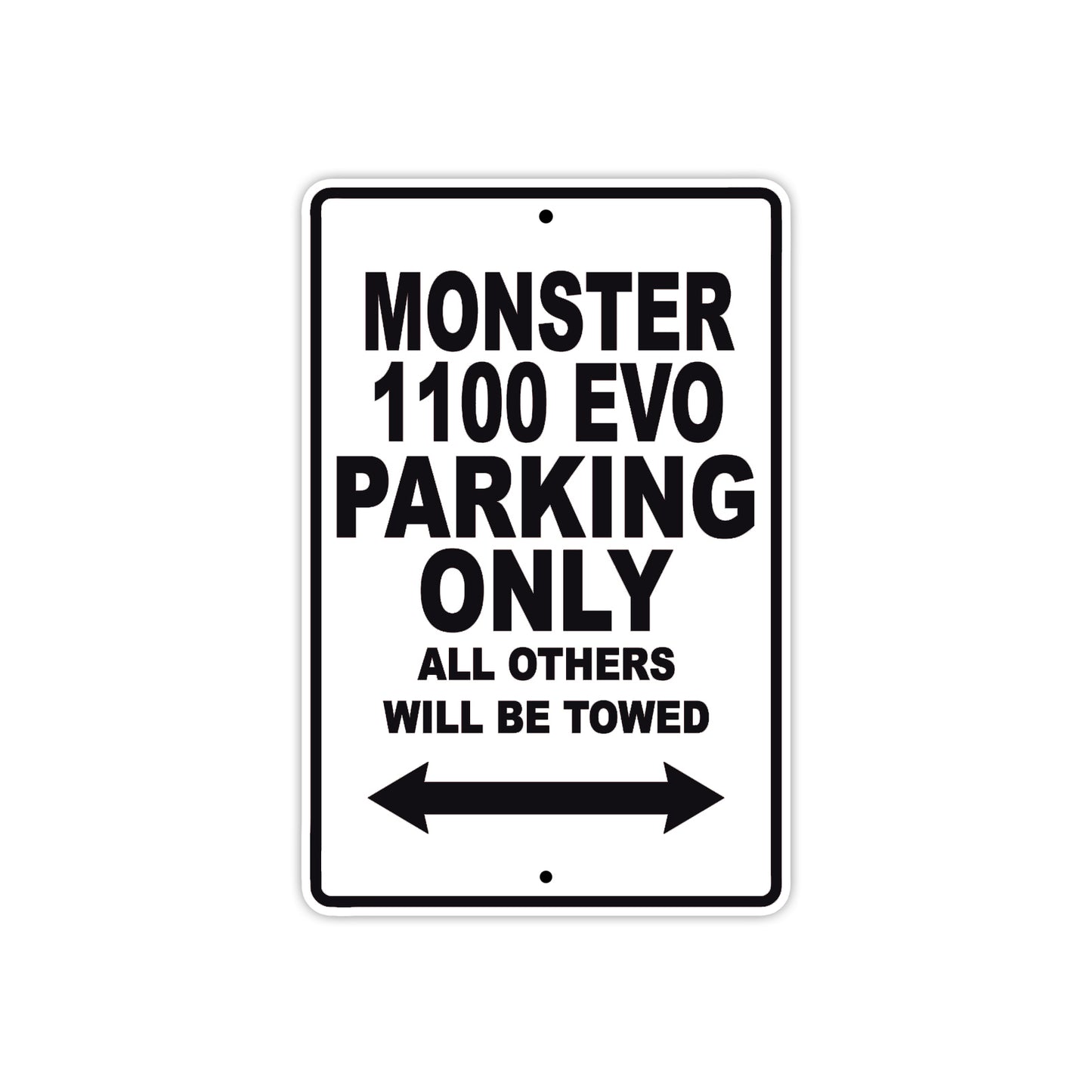 Ducati Monster 1100 EVO Parking Only All Others Will Be Towed Aluminum Decor Garage Sign