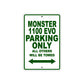 Ducati Monster 1100 EVO Parking Only All Others Will Be Towed Aluminum Decor Garage Sign