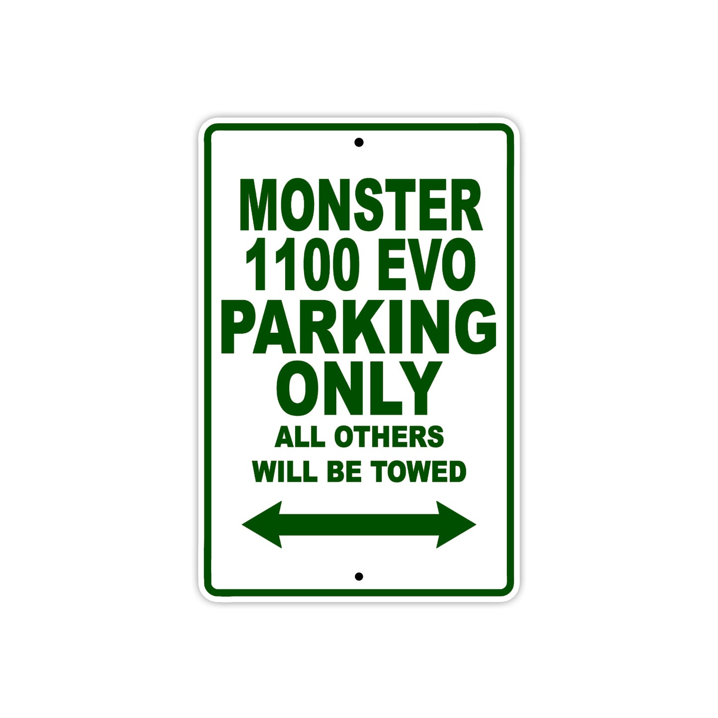 Ducati Monster 1100 EVO Parking Only All Others Will Be Towed Aluminum Decor Garage Sign
