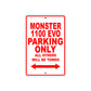 Ducati Monster 1100 EVO Parking Only All Others Will Be Towed Aluminum Decor Garage Sign