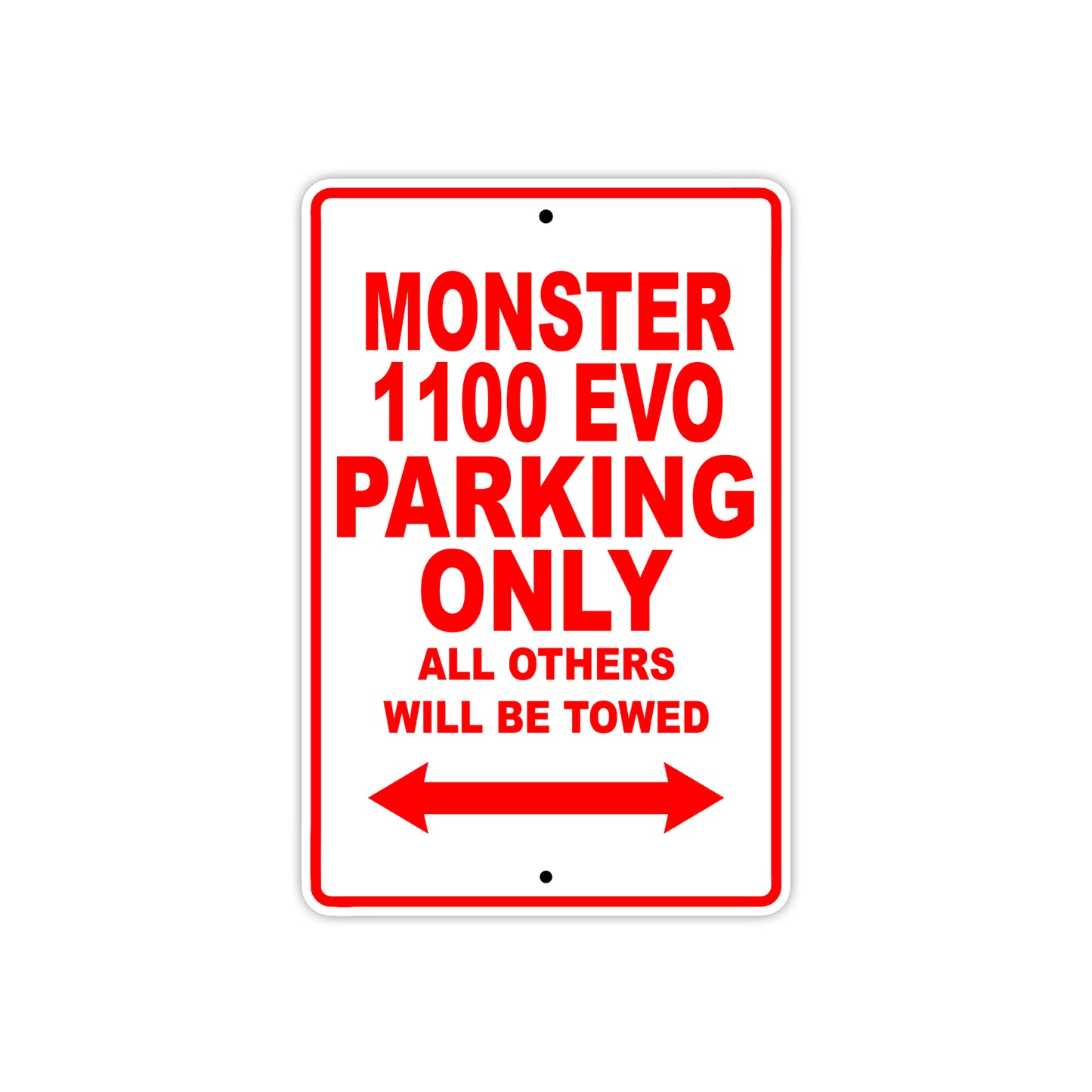 Ducati Monster 1100 EVO Parking Only All Others Will Be Towed Aluminum Decor Garage Sign