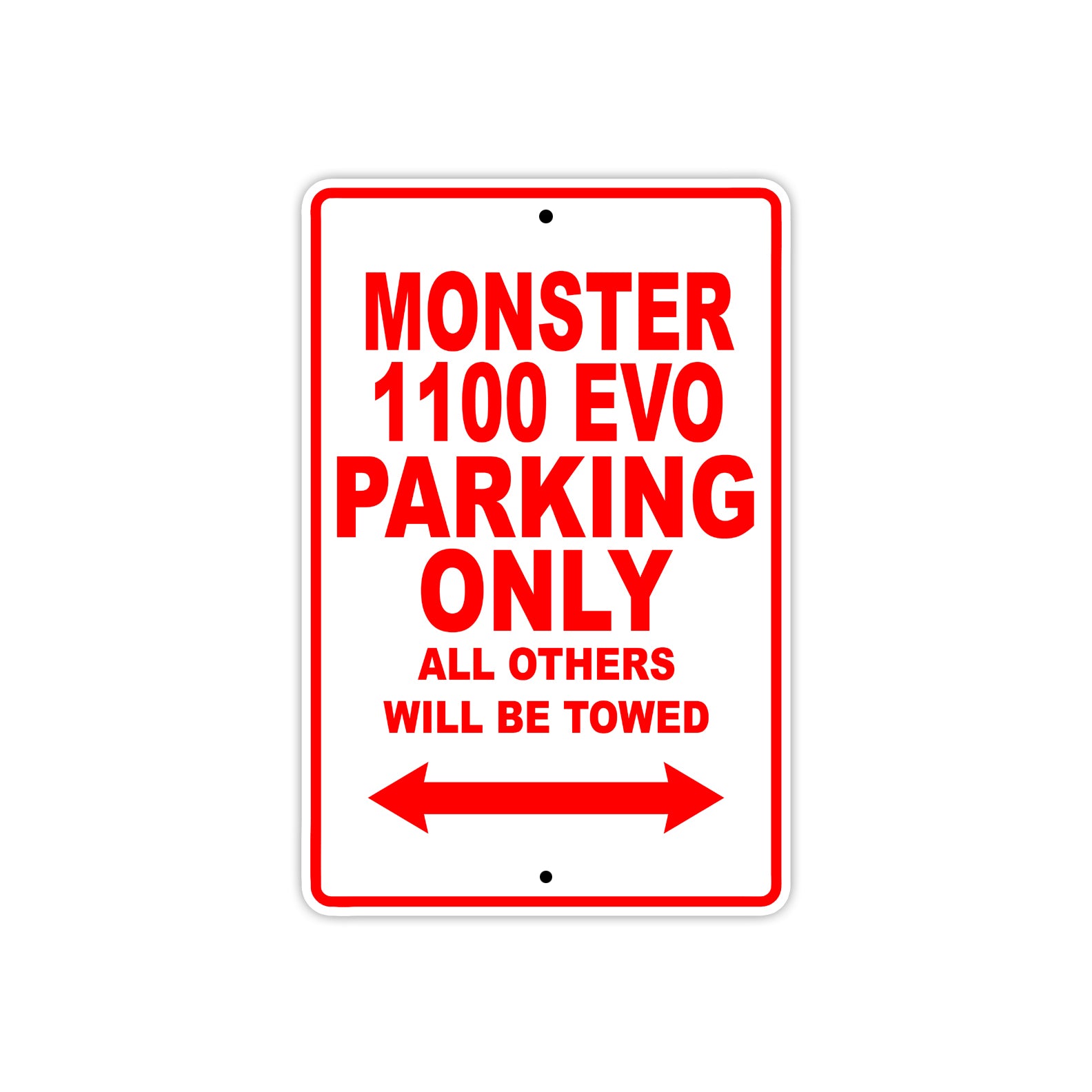 Ducati Monster 1100 EVO Parking Only All Others Will Be Towed Aluminum Decor Garage Sign