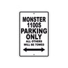 Ducati Monster 1100S Parking Only All Others Will Be Towed Aluminum Decor Garage Sign