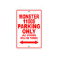 Ducati Monster 1100S Parking Only All Others Will Be Towed Aluminum Decor Garage Sign