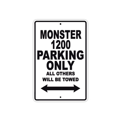 Ducati Monster 1200 Parking Only All Others Will Be Towed Aluminum Decor Garage Sign
