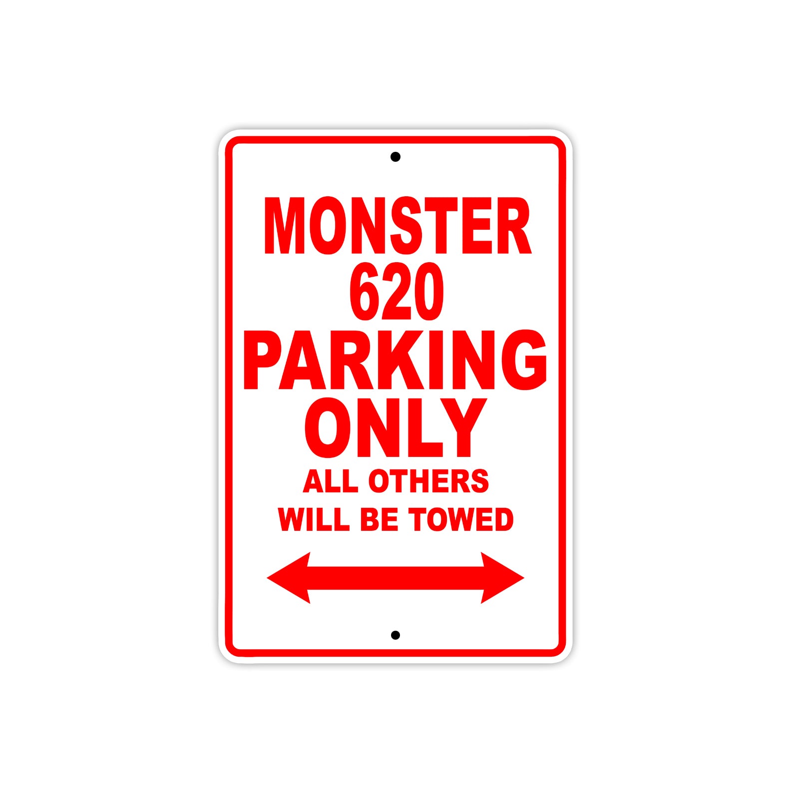 Ducati Monster 620 Parking Only All Others Will Be Towed Aluminum Decor Garage Sign