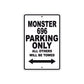 Ducati Monster 696 Parking Only All Others Will Be Towed Aluminum Decor Garage Sign