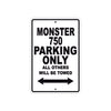 Ducati Monster 750 Parking Only All Others Will Be Towed Aluminum Decor Garage Sign