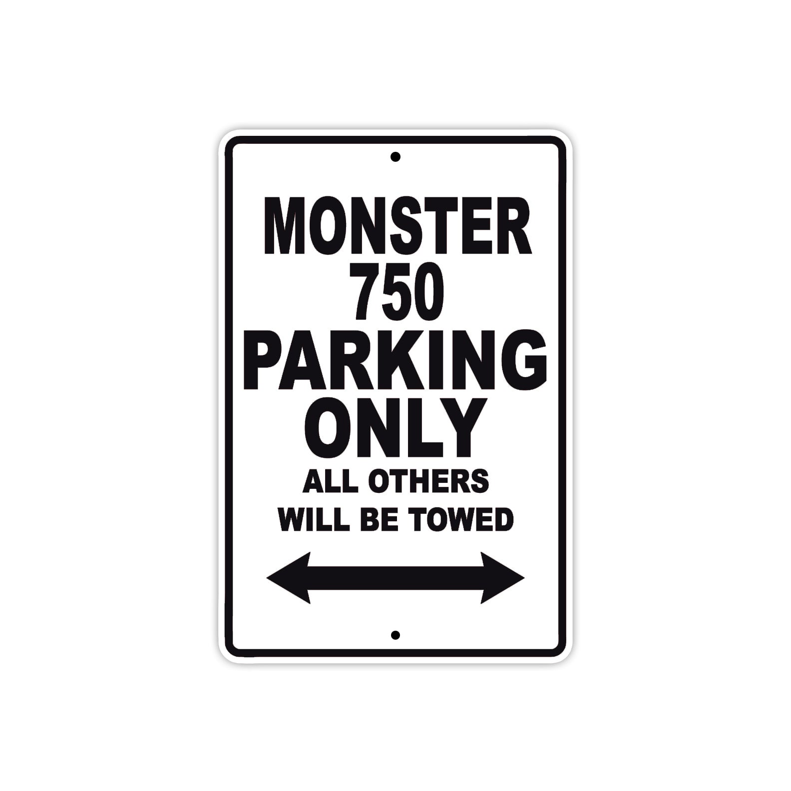 Ducati Monster 750 Parking Only All Others Will Be Towed Aluminum Decor Garage Sign