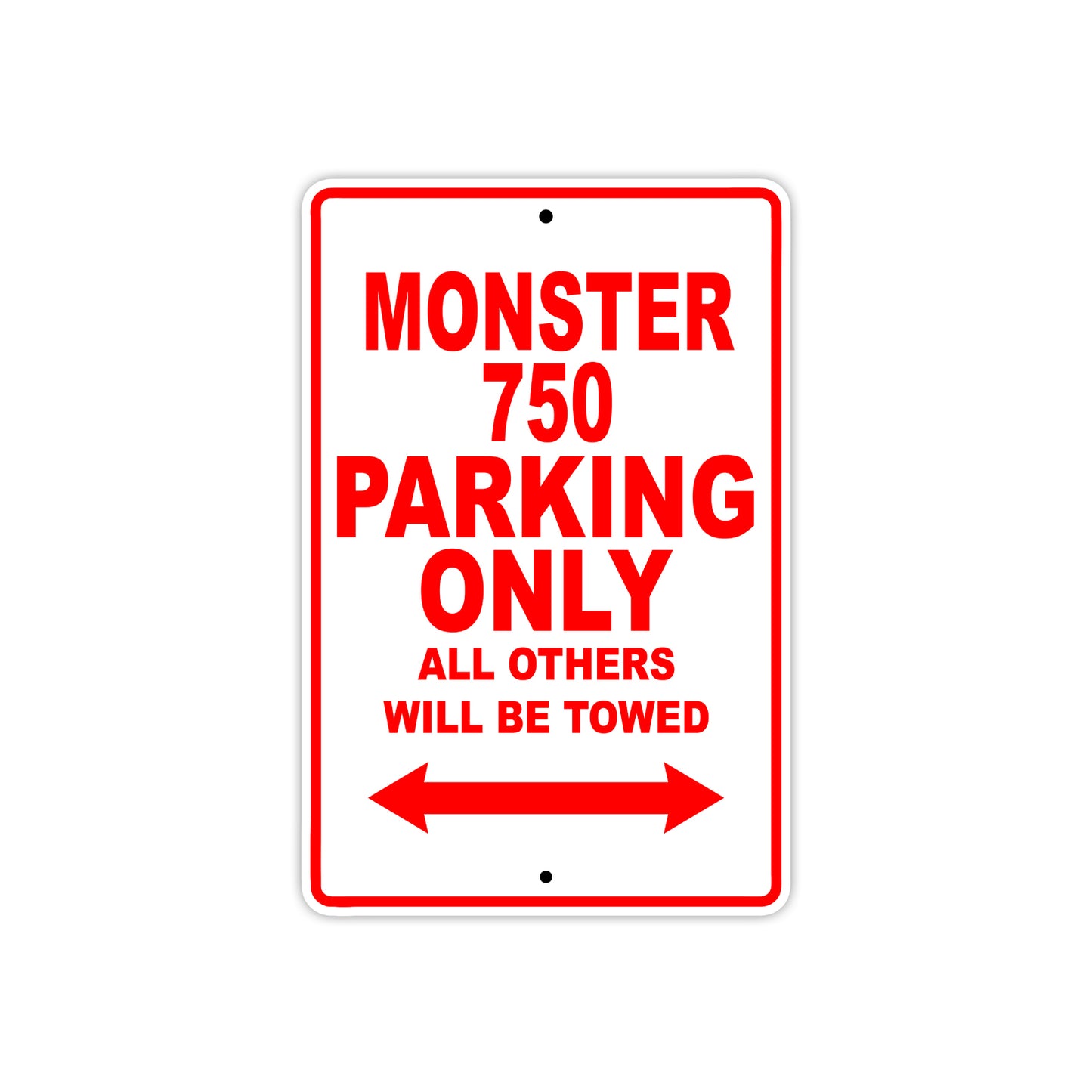 Ducati Monster 750 Parking Only All Others Will Be Towed Aluminum Decor Garage Sign