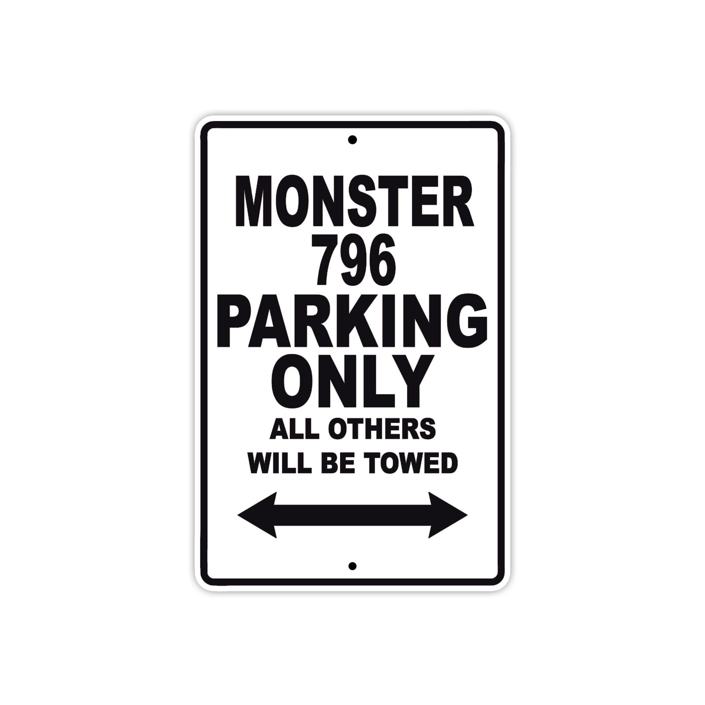Ducati Monster 796 Parking Only All Others Will Be Towed Aluminum Decor Garage Sign