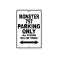 Ducati Monster 797 Parking Only All Others Will Be Towed Aluminum Decor Garage Sign