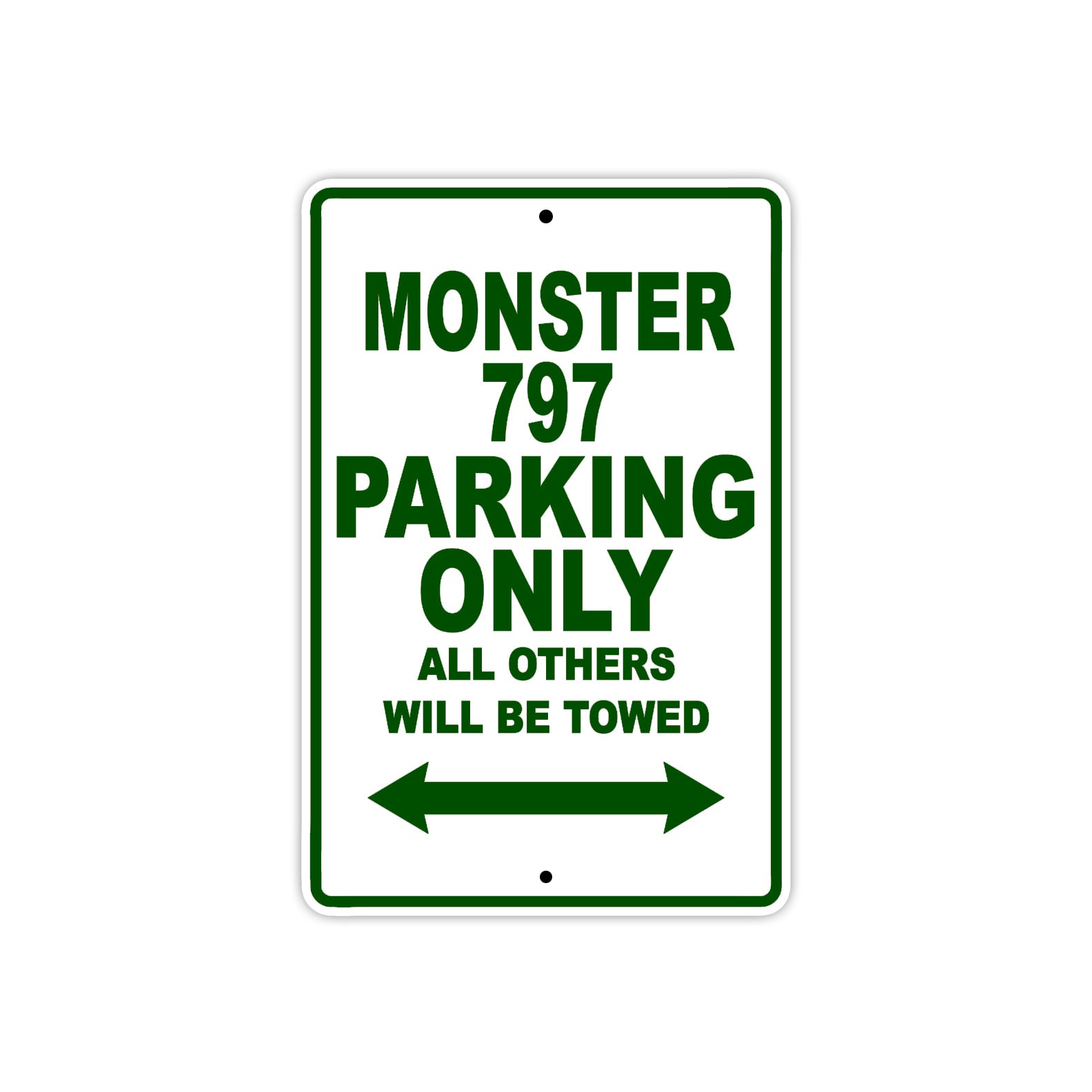 Ducati Monster 797 Parking Only All Others Will Be Towed Aluminum Decor Garage Sign