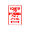 Ducati Monster 797 Parking Only All Others Will Be Towed Aluminum Decor Garage Sign