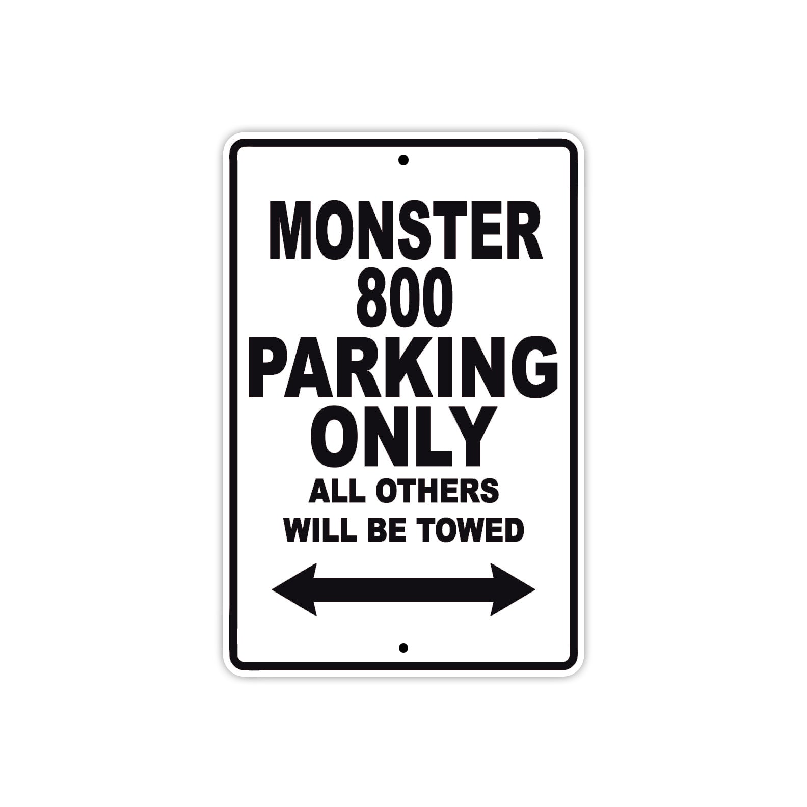 Ducati Monster 800 Parking Only All Others Will Be Towed Aluminum Decor Garage Sign