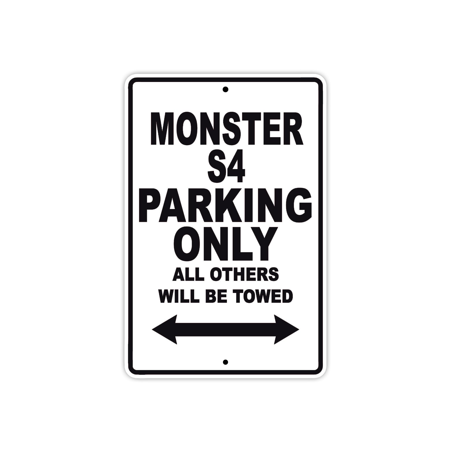 Ducati Monster S4 Parking Only All Others Will Be Towed Aluminum Decor Garage Sign