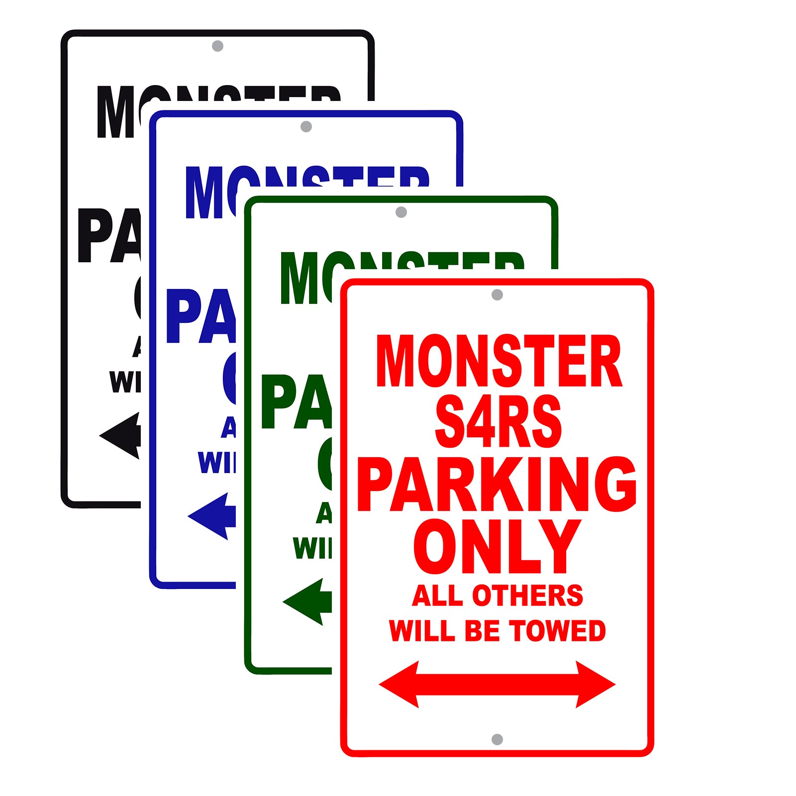 Ducati Monster S4RS Parking Only All Others Will Be Towed Aluminum Decor Garage Sign