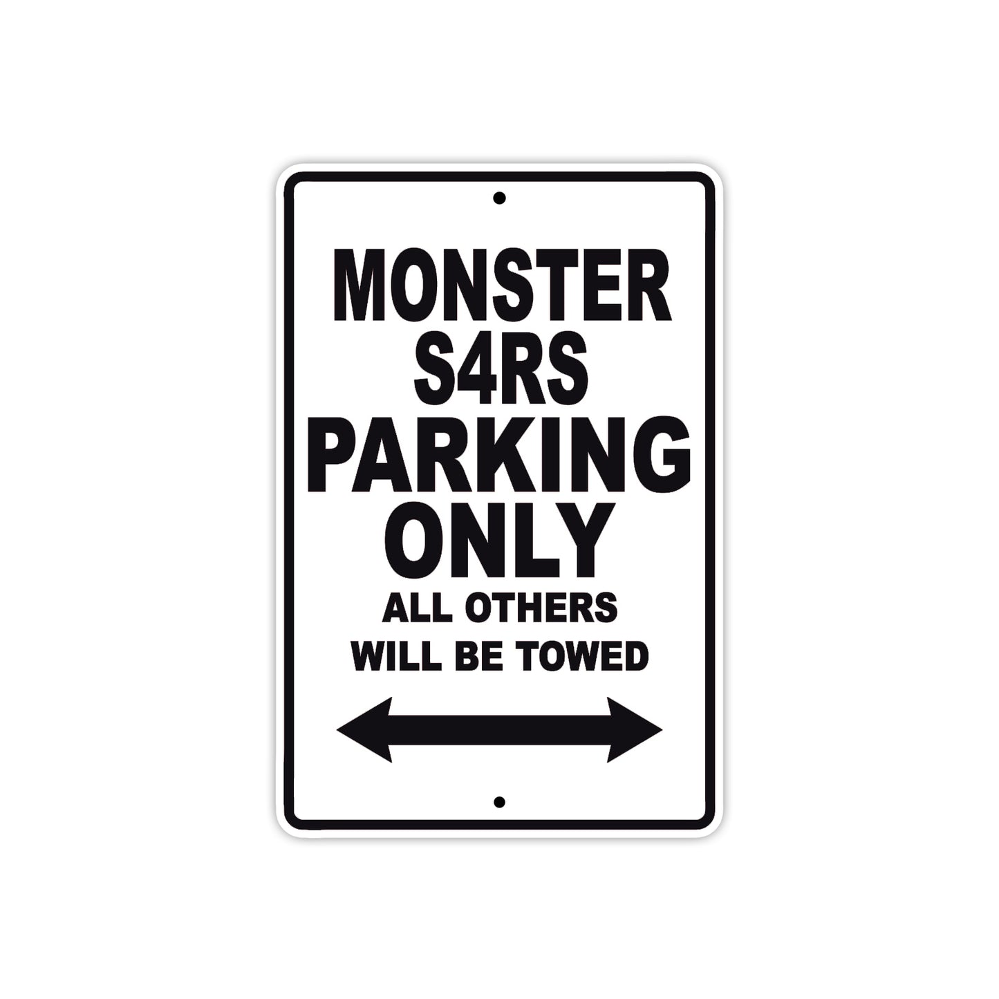 Ducati Monster S4RS Parking Only All Others Will Be Towed Aluminum Decor Garage Sign