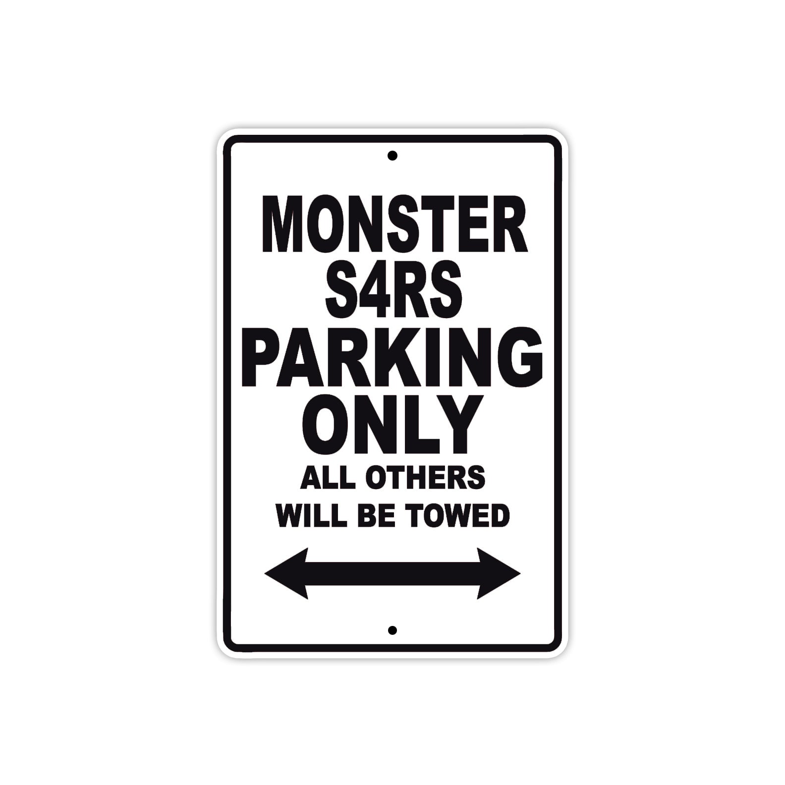 Ducati Monster S4RS Parking Only All Others Will Be Towed Aluminum Decor Garage Sign