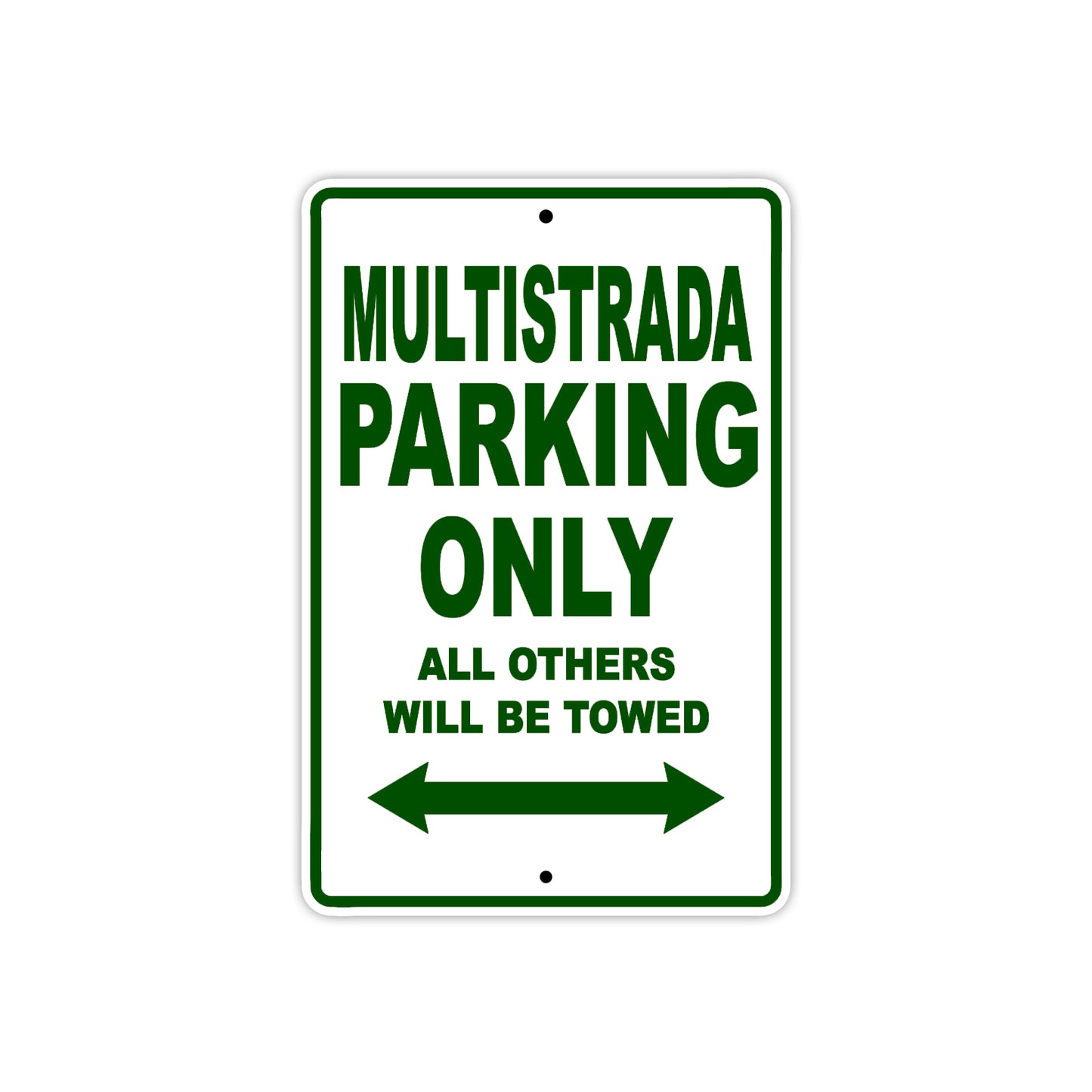Ducati Multistrada Parking Only All Others Will Be Towed Aluminum Decor Garage Sign
