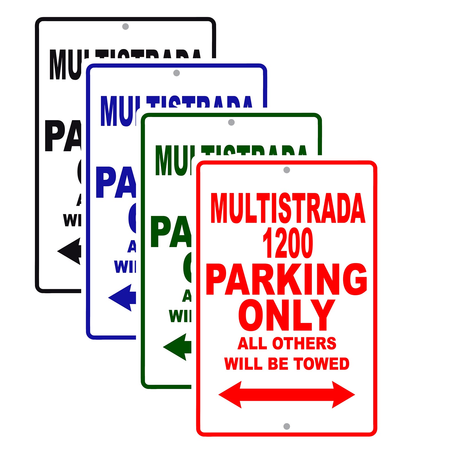 Ducati Multistrada 1200 Parking Only All Others Will Be Towed Aluminum Decor Garage Sign