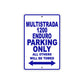 Ducati Multistrada 1200 Enduro Parking Only All Others Will Be Towed Aluminum Decor Garage Sign